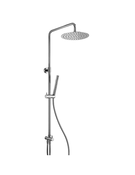 Colonna doccia Jacuzzi Sunset senza miscelatore con deviatore meccanico e supporto doccia con flessibile grigio 0SU00846JA00 ...