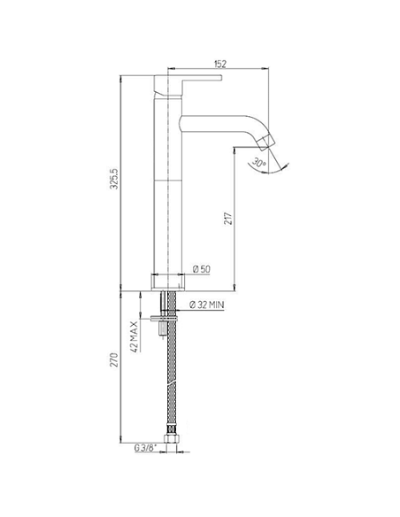 Set Rubinetti Jacuzzi per lavabo alto e bidet senza scarico e vasca serie Sunset cromato - Climaway