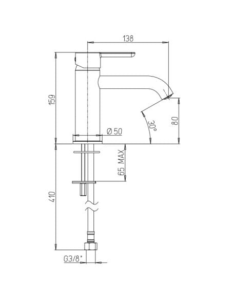Rubinetto Jacuzzi per lavabo serie Sunset YO senza scarico compatibile con piletta click clack 0SUYO086JA01 nero opaco - Clim...