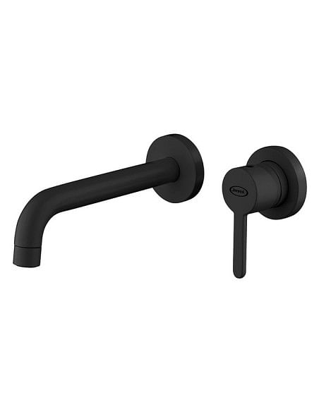 Rubinetto Jacuzzi a incasso per lavabo serie Sunset YO senza scarico 0SUYO497JA00 nero opaco bocca interasse 19 cm - Climaway