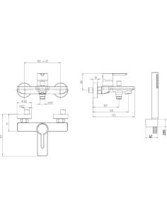 Miscelatore Jacuzzi per vasca esterno serie Sunset YO con Duplex 0SUYO002JA01 nero opaco - Climaway 2