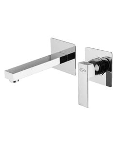 Set Rubinetti Jacuzzi per lavabo a parete e bidet senza scarico e doccia incasso con deviatore serie Twinkle cromato - Climaway 2