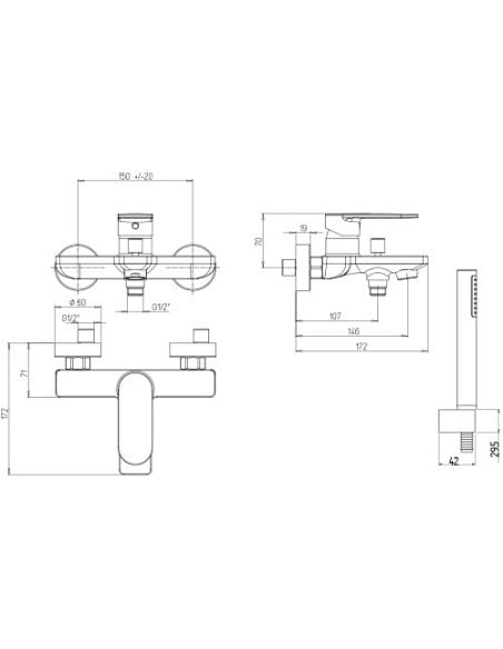 Miscelatore Jacuzzi per vasca esterno serie Borea con Duplex 0BO00002JA01 cromato - Climaway