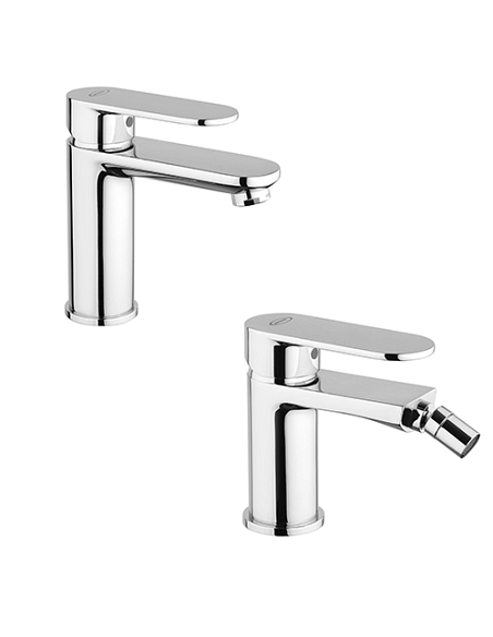 Set Rubinetti Jacuzzi per lavabo e bidet senza scarico serie Borea cromato - Climaway