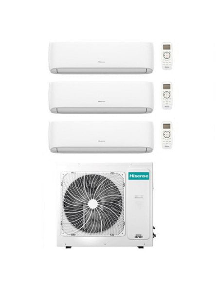 Climatizzatore Condizionatore Hisense Hi Comfort Wifi R32 Trial Split Inverter 9000 + 9000 + 9000 BTU con U.E. 3AMW72U4RJC Cl...