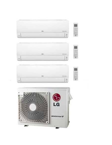 Climatizzatore Condizionatore LG Deluxe UVnano R32 Wifi Trial Split inverter 9000 + 9000 + 12000 BTU con U.E. MU3R21 Classe A...