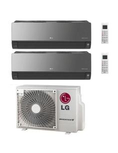Climatizzatore Condizionatore LG Artcool Mirror UVnano R32 Wifi Dual Split inverter 12000 + 12000 BTU con U.E. MU2R17 Classe ... 2