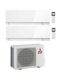Climatizzatore Condizionatore Mitsubishi Kirigamine Zen Wifi Bianco Dual Split Inverter 7000 + 18000 BTU con U.E. MXZ-3F68VF ... 2