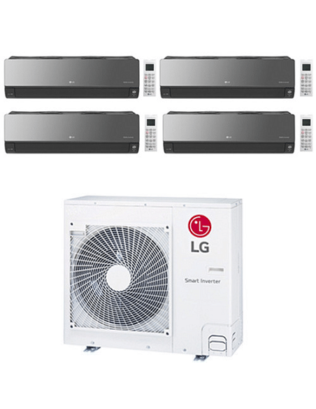Climatizzatore Condizionatore LG Artcool Mirror UVnano R32 Wifi Quadri Split inverter 9000 + 9000 + 9000 + 9000 BTU con U.E. ...