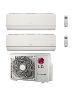 Climatizzatore Condizionatore LG Artcool Color UVnano R32 Wifi Finitura opaca Avorio Dual Split inverter 9000 + 12000 BTU con... 2