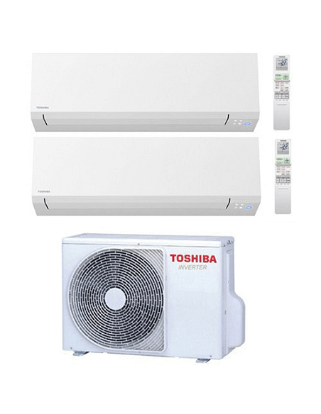 Climatizzatore Condizionatore Toshiba Serie Shorai Edge R32 Dual Split Inverter 7000 + 13000 ( 12000 ) BTU con U.E. RAS-2M14G...