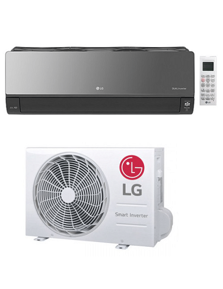 Climatizzatore Condizionatore Inverter LG Artcool Mirror UVnano R32 Wifi 12000 BTU AC12BK NSJ Classe A++/A+ - Climaway