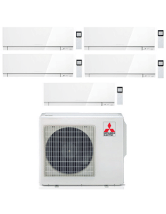 Climatizzatore Condizionatore Mitsubishi Kirigamine Zen Wifi Bianco Penta Split Inverter 9000 + 9000 + 9000 + 9000 + 9000 BTU... 2