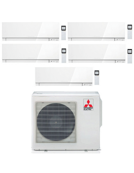 Climatizzatore Condizionatore Mitsubishi Kirigamine Zen Wifi Bianco Penta Split Inverter 9000 + 9000 + 9000 + 9000 + 9000 BTU...