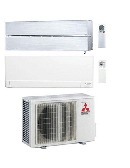 Climatizzatore Condizionatore Mitsubishi Kirigamine Style Bianco più MSZ-AY Wifi Dual Split R32 Inverter 9000 + 9000 BTU con ...