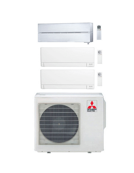 Climatizzatore Condizionatore Mitsubishi MSZ-AY + Kirigamine Style Wifi R32 Trial Split Inverter 9000 + 9000 + 12000 BTU con ...