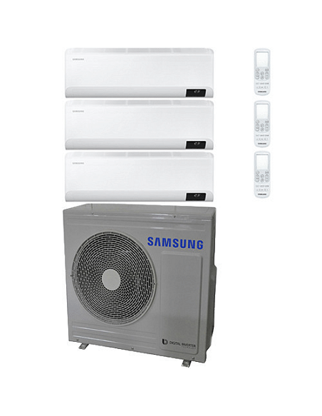 Climatizzatore Condizionatore Samsung CEBU R32 Wifi Trial Split Inverter 9000 + 12000 + 12000 BTU con U.E. AJ080TXJ4KG/EU NOV...