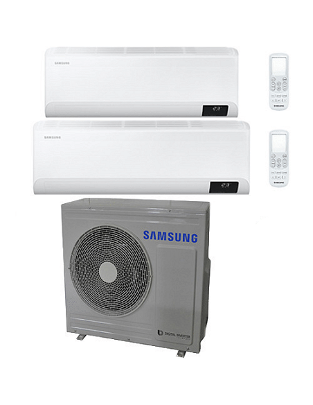 Climatizzatore Condizionatore Samsung WINDFREE AVANT R32 Wifi Dual Split Inverter 12000 + 18000 BTU con U.E. AJ080TXJ4KG/EU N...