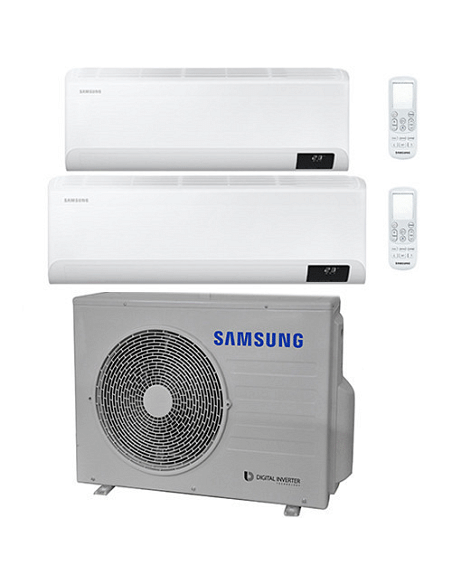Climatizzatore Condizionatore Samsung WINDFREE AVANT R32 Wifi Dual Split Inverter 7000 + 18000 BTU con U.E. AJ052TXJ3KG/EU NO...