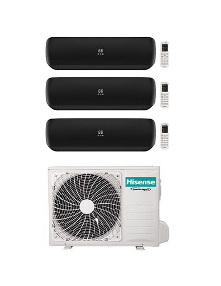 Climatizzatore Condizionatore Hisense Apple Pie PRO Wi-Fi R32 Trial Split Inverter 9000 + 9000 + 9000 BTU con U.E. 3AMW52U4RJ...
