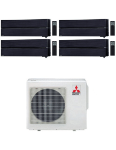 Climatizzatore Condizionatore Mitsubishi Kirigamine Style Wifi R32 Nero Quadri Split Inverter 9000 + 9000 + 9000 + 12000 BTU ... 2