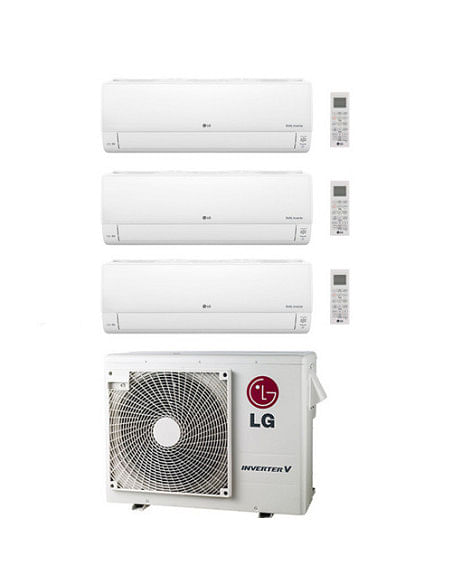 Climatizzatore Condizionatore LG Deluxe UVnano R32 Wifi Trial Split inverter 9000 + 9000 + 12000 BTU con U.E. MU3R19 Classe A...