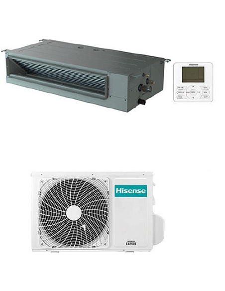 Climatizzatore Condizionatore Hisense Canalizzabile R32 12000 BTU ADT35UX4RBL8 INVERTER Classe A++/A+ - Climaway