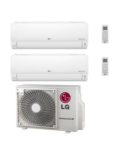 Climatizzatore Condizionatore LG Deluxe UVnano R32 Wifi Dual Split inverter 9000 + 9000 BTU con U.E. MU2R15 Classe A+++/A++ -... 2