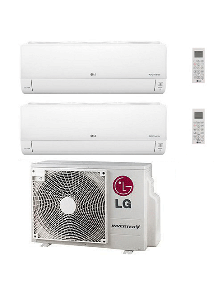 Climatizzatore Condizionatore LG Deluxe UVnano R32 Wifi Dual Split inverter 9000 + 9000 BTU con U.E. MU2R15 Classe A+++/A++ -...