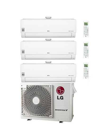 Climatizzatore Condizionatore LG Atmosfera R32 Trial Split Dual Inverter 9000 + 12000 + 12000 BTU con U.E. MU3R21 NOVITÁ Clas...