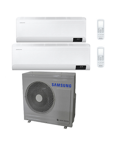 Climatizzatore Condizionatore Samsung WINDFREE AVANT R32 Wifi Dual Split Inverter 12000 + 18000 BTU con U.E. AJ068TXJ3KG/EU N...