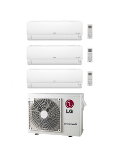 Climatizzatore Condizionatore LG Deluxe UVnano R32 Wifi Trial Split inverter 9000 + 9000 + 9000 BTU con U.E. MU3R21 Classe A+... 2