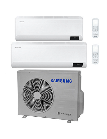 Climatizzatore Condizionatore Samsung CEBU R32 Wifi Dual Split Inverter 7000 + 18000 BTU con U.E. AJ052TXJ3KG/EU NOVITÁ Class...