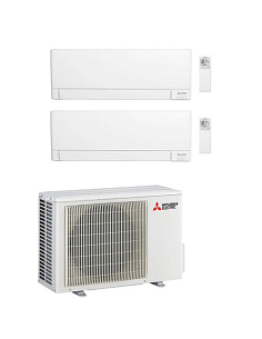 Climatizzatore Condizionatore Mitsubishi MSZ-AY Wifi R32 Dual Split Inverter 9000 + 9000 BTU con U.E. MXZ-2F33VF Classe A++/A... 2