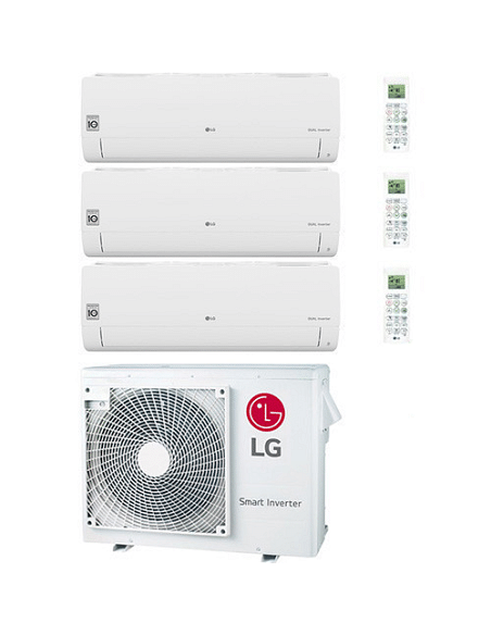 Climatizzatore Condizionatore LG Libero Smart R32 Wifi Trial Split Dual Inverter 9000 + 9000 + 9000 BTU con U.E. MU3R21 NOVIT...