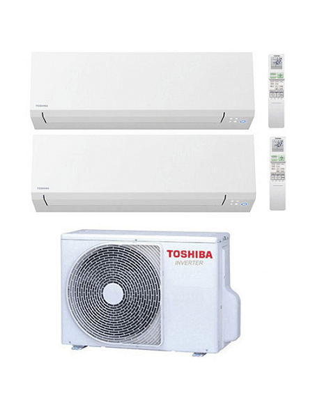 Climatizzatore Condizionatore Toshiba Serie Shorai Edge R32 Dual Split Inverter 7000 + 7000 BTU con U.E. RAS-2M14G3AVG-E NOVI...
