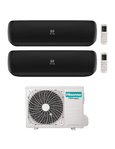Climatizzatore Condizionatore Hisense Apple Pie PRO Wi-Fi R32 Dual Split Inverter 9000 + 12000 BTU con U.E. 2AMW42U4RGC Class... 2