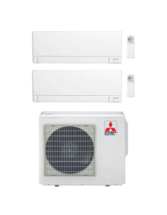 Climatizzatore Condizionatore Mitsubishi MSZ-AY Wifi R32 Dual Split Inverter 9000 + 15000 BTU con U.E. MXZ-4F72VF Classe A++/... 2