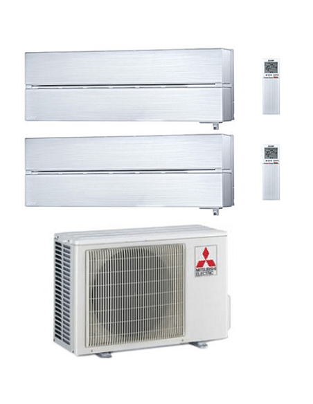 Climatizzatore Condizionatore Mitsubishi Kirigamine Style Wifi R32 Bianco Perla Dual Split Inverter 9000 + 9000 BTU con U.E. ...