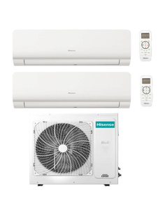 Climatizzatore Condizionatore Inverter Hisense New Energy Wifi R32 Dual Split 7000 + 18000 BTU con U.E. 3AMW62U4RJC Classe A+... 2