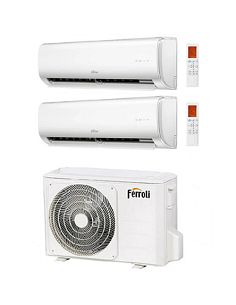 Climatizzatore Condizionatore Ferroli Serie Giada Wifi R32 Dual Split 9000 + 18000 BTU con U.E. 2CP001QF 21000 BTU 21-3 Class... 2