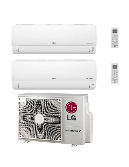 Climatizzatore Condizionatore LG Deluxe UVnano R32 Wifi Dual Split inverter 12000 + 12000 BTU con U.E. MU3R19 Classe A+++/A++...
