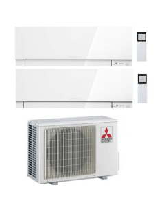 Climatizzatore Condizionatore Mitsubishi Kirigamine Zen Wifi Bianco Dual Split Inverter 7000 + 9000 BTU con U.E. MXZ-2F42VF c... 2