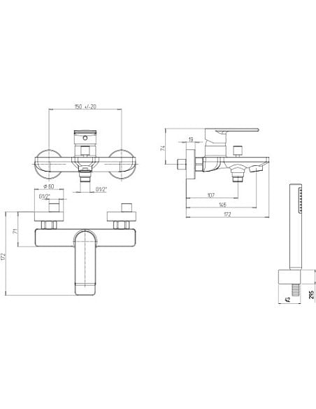 Miscelatore Jacuzzi per vasca esterno serie Twilight con Duplex 0TI00002JA02 cromato - Climaway