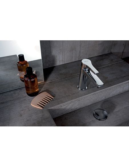Rubinetto Jacuzzi per lavabo serie Moonlight senza scarico per piletta click clack 0MG00086JA00 cromato - Climaway