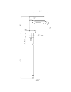 Rubinetto Jacuzzi per bidet serie Moonlight senza scarico 0MG00092JA01 cromato - Climaway 2