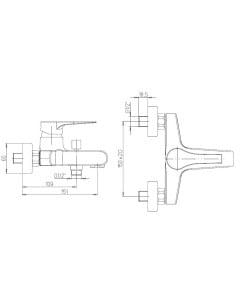 Rubinetto Miscelatore per vasca serie Moonlight Jacuzzi con duplex 0MG00002JA02 cromato - Climaway 2
