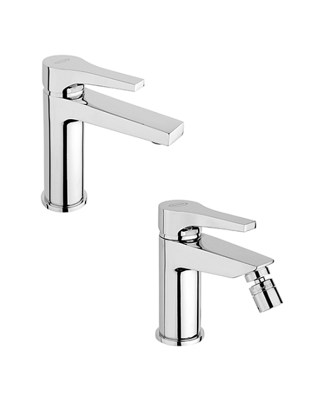 Set Rubinetti Jacuzzi per lavabo e bidet senza scarico serie Moonlight cromato - Climaway