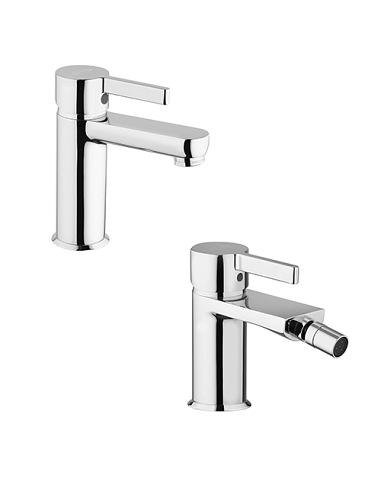 Set Rubinetti Jacuzzi per lavabo e bidet senza scarico serie Fiamma cromato - Climaway
