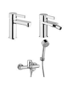 Set Rubinetti Jacuzzi per lavabo e bidet senza scarico e vasca serie Fiamma cromato - Climaway